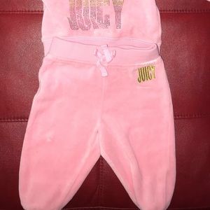 Babygirl juicy couture two piece sweatsuit